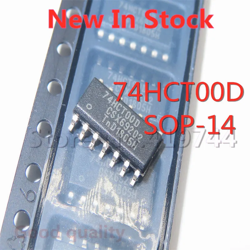 

10PCS/LOT 74HCT00D HCT00 SN74HCT00DR SOP-14 SMD Quad 2-input NAND gate logic chip In Stock NEW original IC