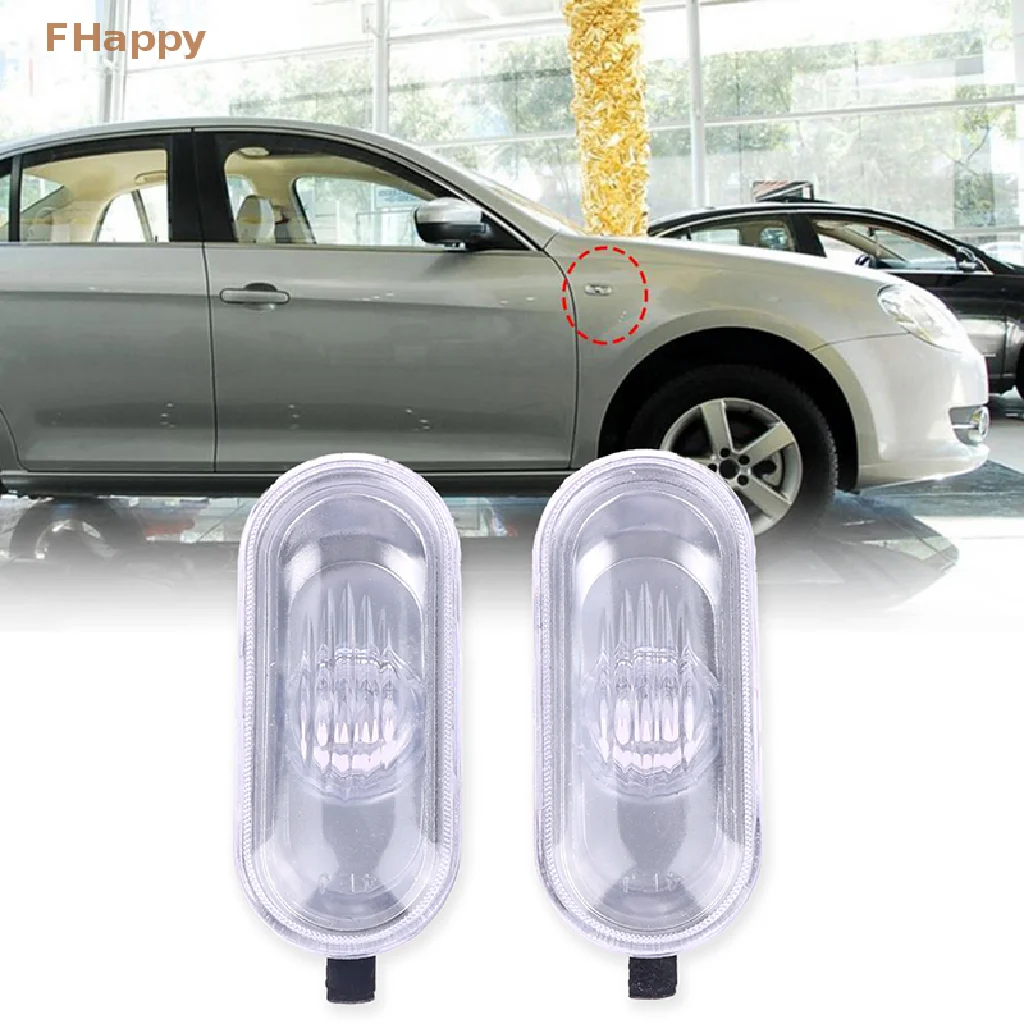 

2Pcs Side Marker Light Housing Accessory Oval External Warning Clearance Lamp for Bora Golf 4 MK4 98-05