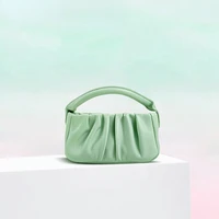 2022 spring and summer new womens bags mini solid color handbag cloud bags pleated chain bags hand held messenger ladies bag