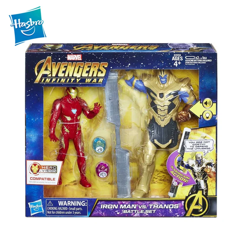

Marvel Avengers: Infinity War Iron Man Vs Thanos Battle Set Figure Toys Infinity War Superheroes For Kids Birthday Gifts E0559