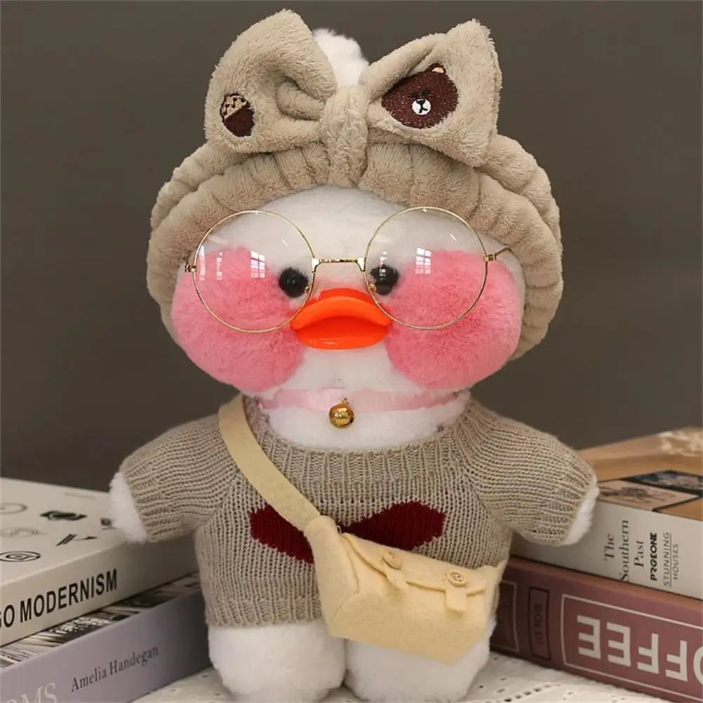 

Розовая плюшевая игрушка LaLafanfan Kawaii Cafe Mimi желтая утка, 30 см, милая мягкая кукла, мягкие куклы-животные, детские игрушки, подарок на день рожден...