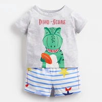 summer new childrens clothing boys suit knitted cotton short sleeve childrens suit