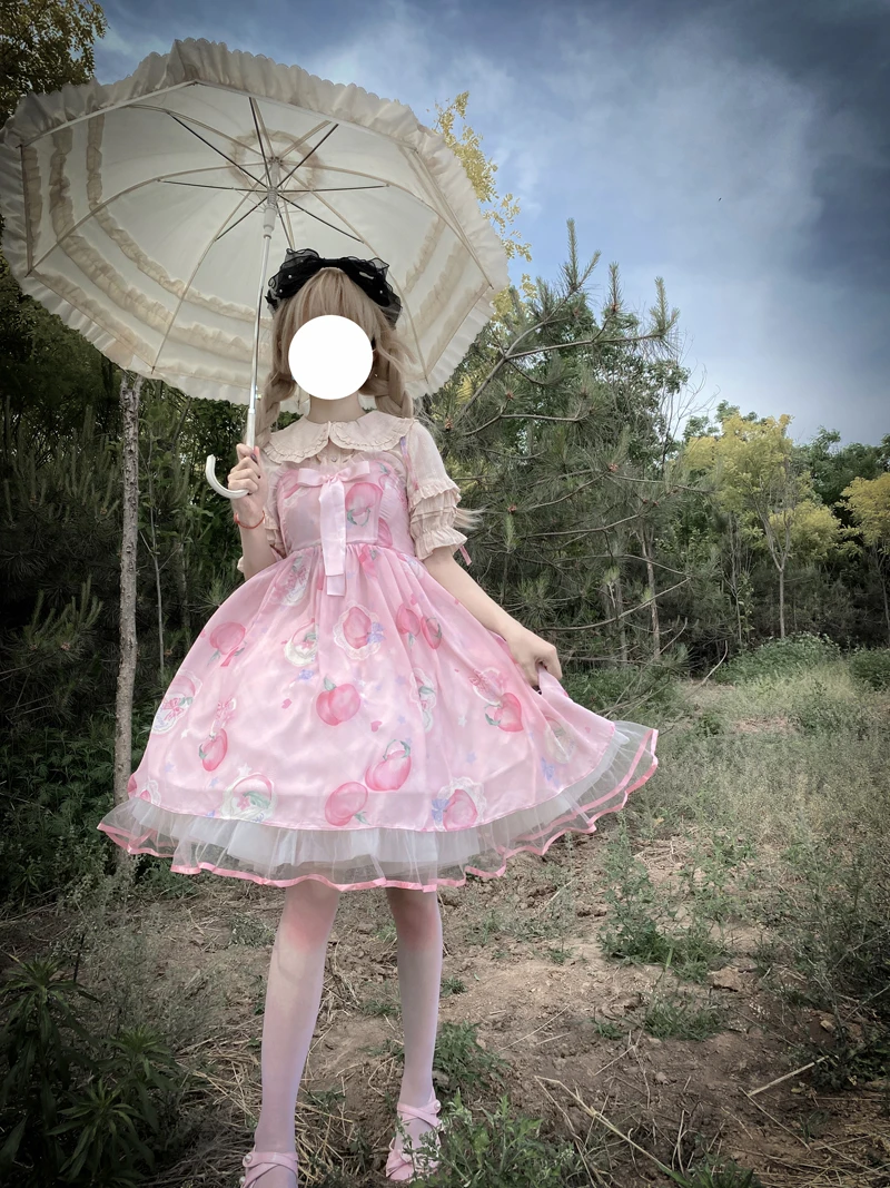

Summer honey peach lovely Lolita Dress