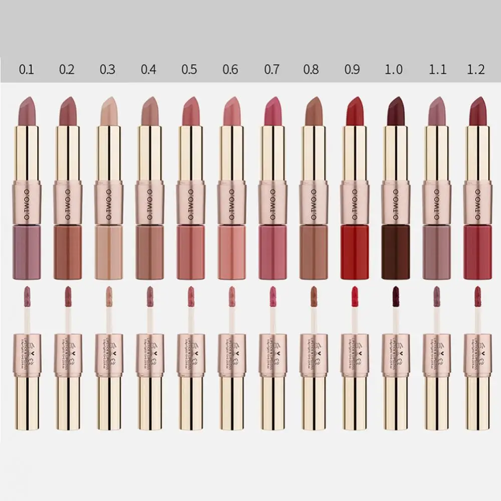 Блестящий Матовый стойкий не липкий макияж OTWOO 2 в 1