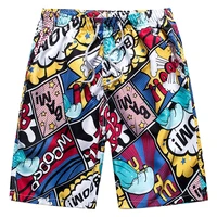 weiyao 2022 summer casual high quality mens beach pants men quick drying five point pants loose cheap printed swimming shorts