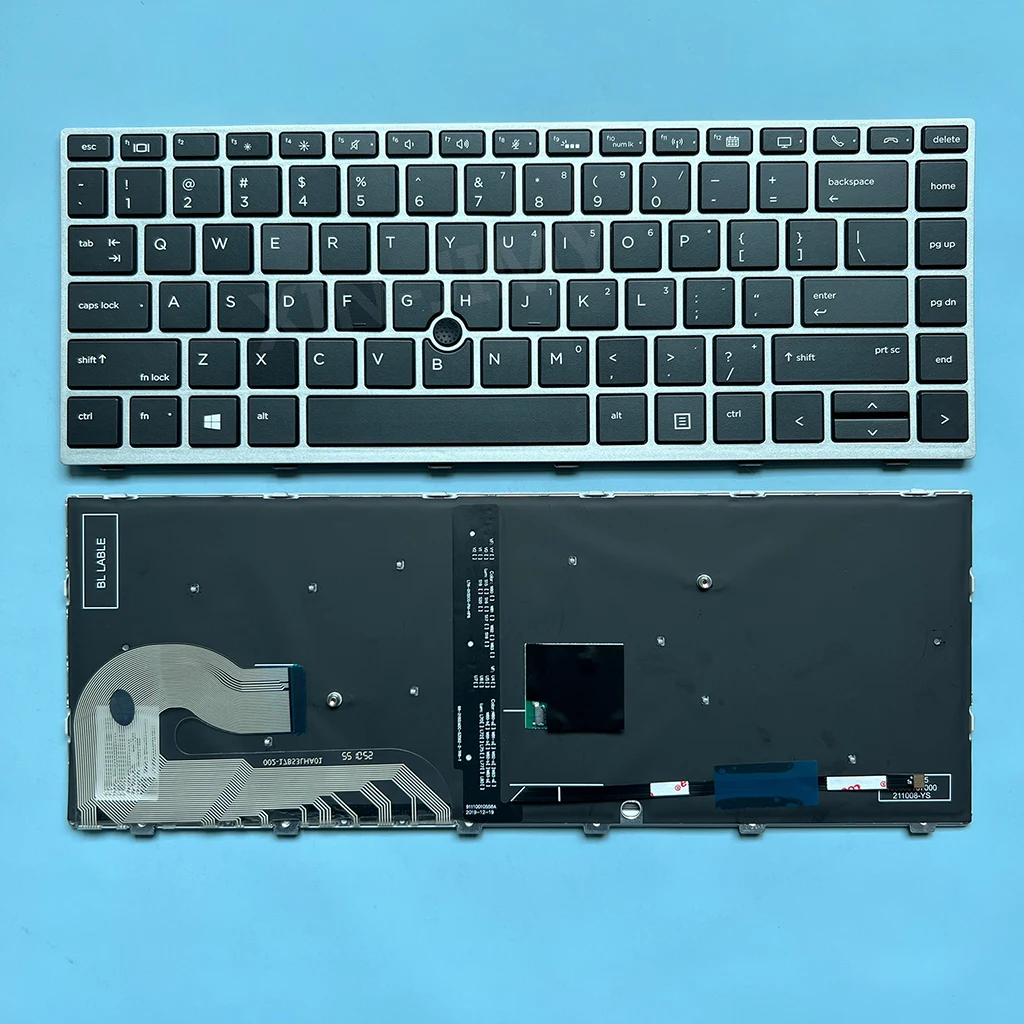 

840 G5 US Keyboard For HP EliteBook 846 G5 840 G6 745 G5 745 G6 ZBook 14u G5 14U G6 Laptop with Backlit Pointer Frame L11307-001