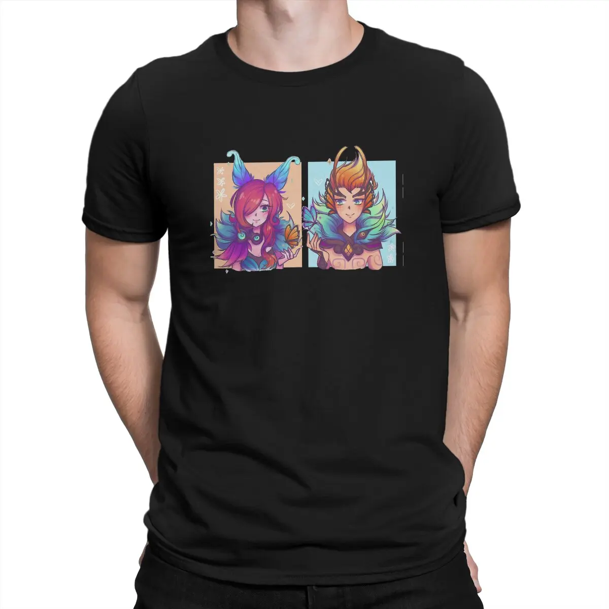 League of Legends Game Elderwood Rakan Xayah футболка Homme мужская одежда Blusas из полиэстера для мужчин