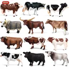 Модель коровы птицы Oenux, ПВХ фигурки животных, калтл, Як, бык, бык, телячья кожа, развивающая игрушка для детей, подарок