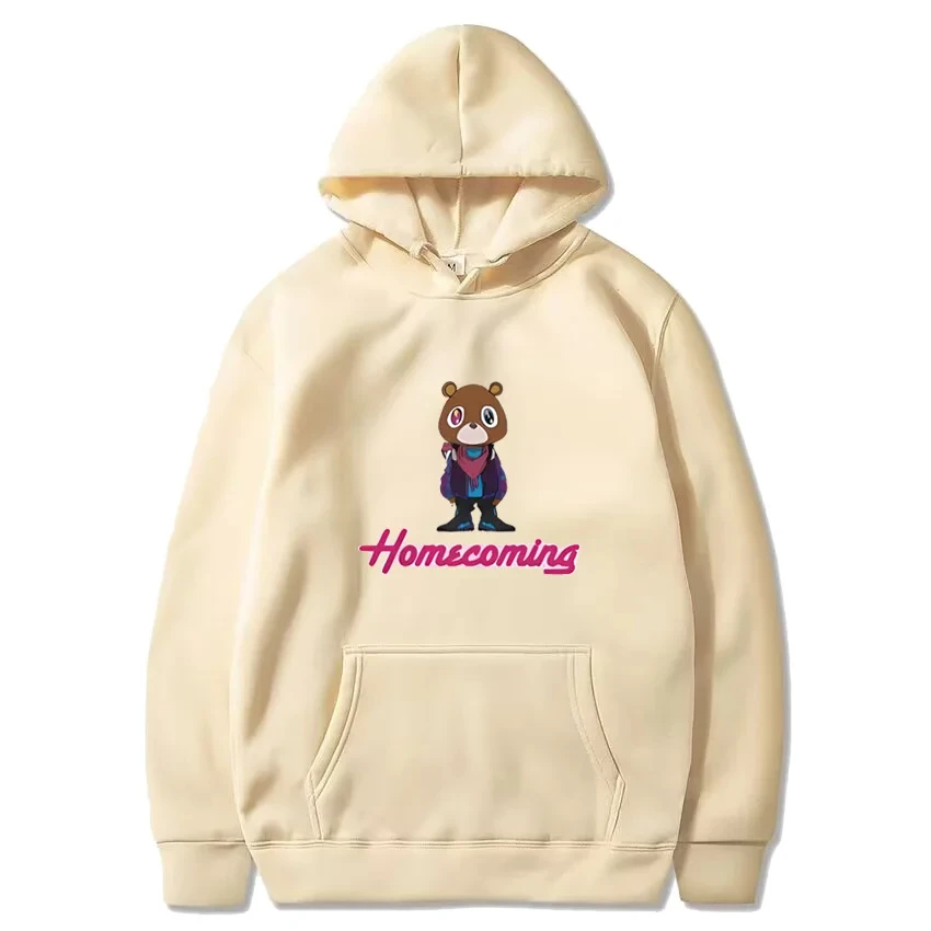 

Men Women Casual Oversized streetwear Long sleeve vintage Hooded Sweatshirt Kanye West Homecoming Unisex Hoodie 2023 New