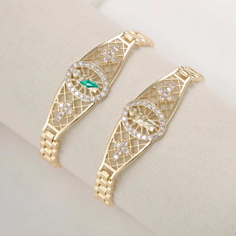 Роскошный браслет San Judas в виде серых птиц кубинский с бусинами религиозные