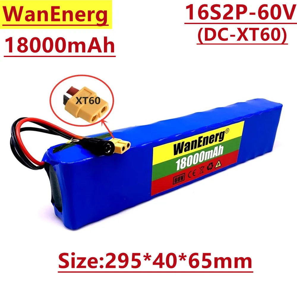 

60 в 18650 Φ, 16s2p 18Ah,400W ~ 1000W, используется для электрических велосипедов серии, со встроенной защитой BMS зарядки