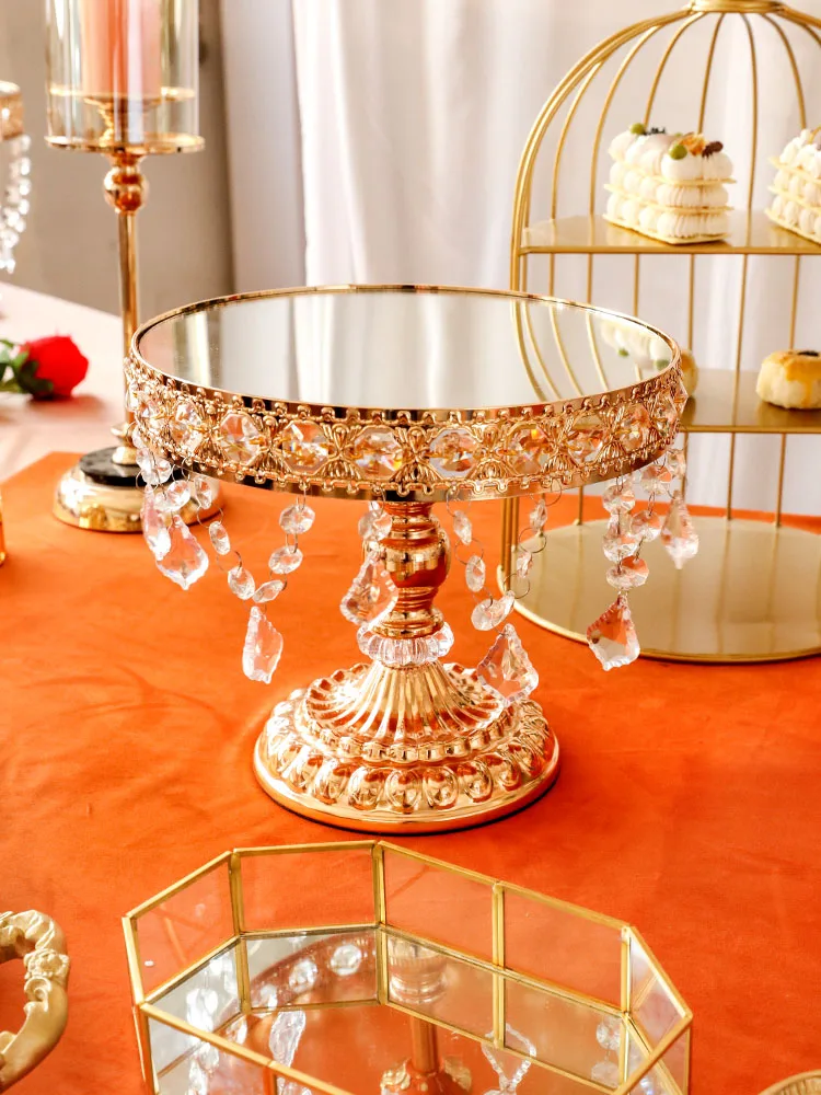 Роскошный поднос с высокой ножкой Европейский обеденный кофейный перерыв