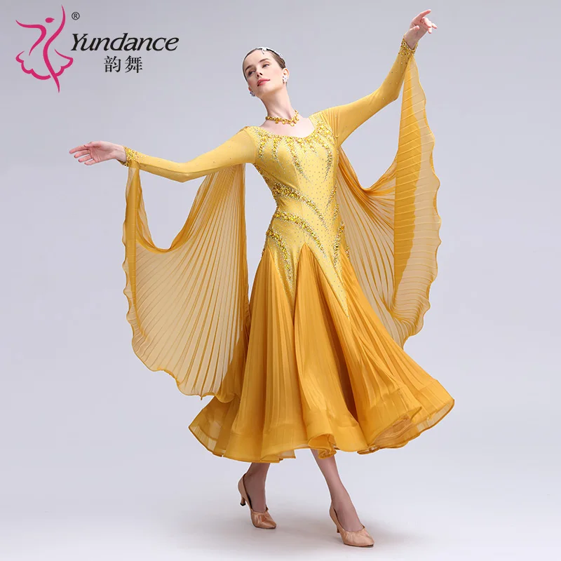 B-24100 Новое женское платье для современного танца со стразами разноцветное