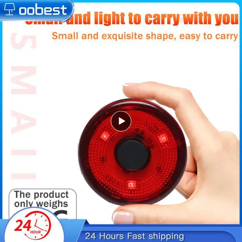 

Riding Lamp Light Silicone Strap Warning Light Small Abs Helmet Light Bicycle Seat Tube Light Bicycle Taillights Led 3 Modes