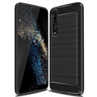 soft phone case for huawei p20 pro carbon fiber tpu heavy shockproof back cover for p20pro huawey fitted silicone case
