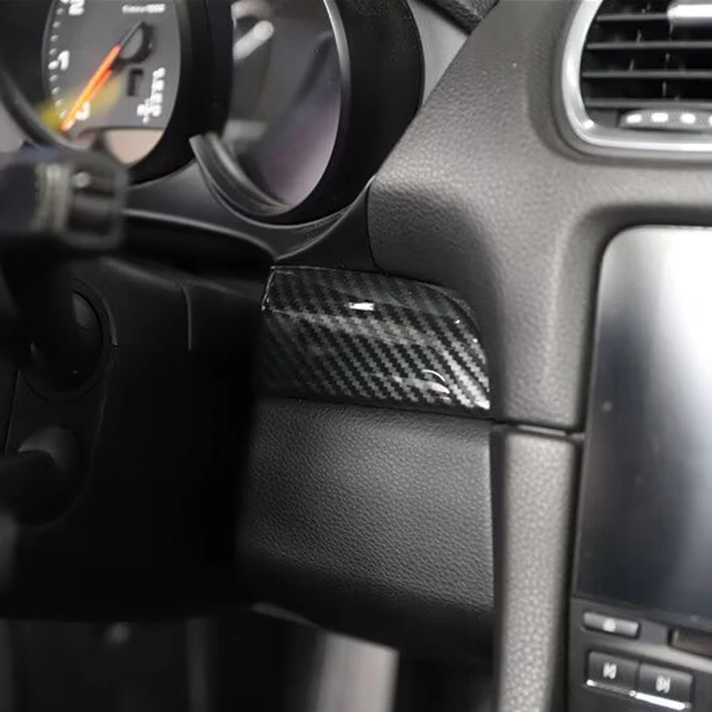 Фото Автомобильные аксессуары для Porsche 991/911 2013 2014 2015 2016 2017 2018 2019 Стиль углеродного волокна Накладка на центральную консоль 6 шт. №3