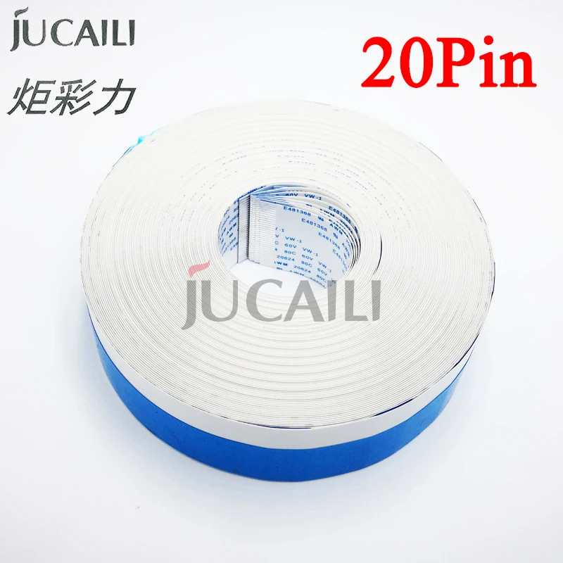 Фото Jucaili, 2 шт., длинный кабель для передачи данных 20pin-1,0 мм-B для платы Hoson для принтера Infiniti Challenger, 20 контактов, плоский кабель для передачи данных №1