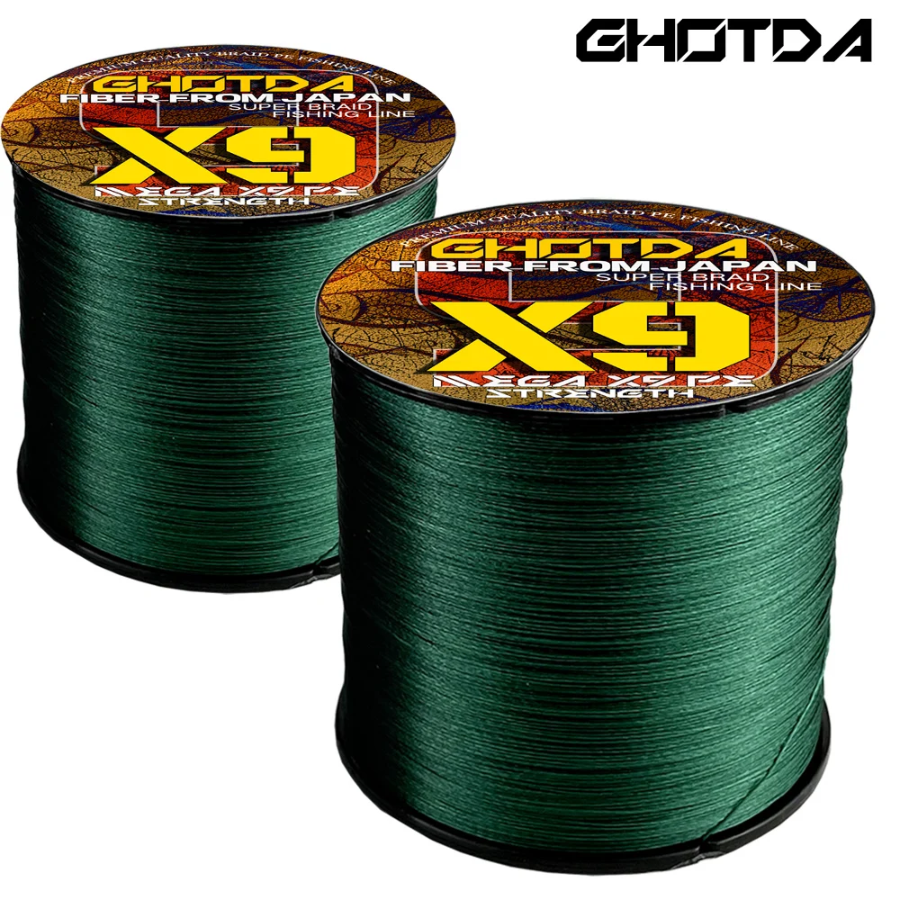 

GHOTDA 1000M 500M 9 Strands 20-100LB Super PE Braided Fishing Line Strong Strength Line Thread Wear Resistant