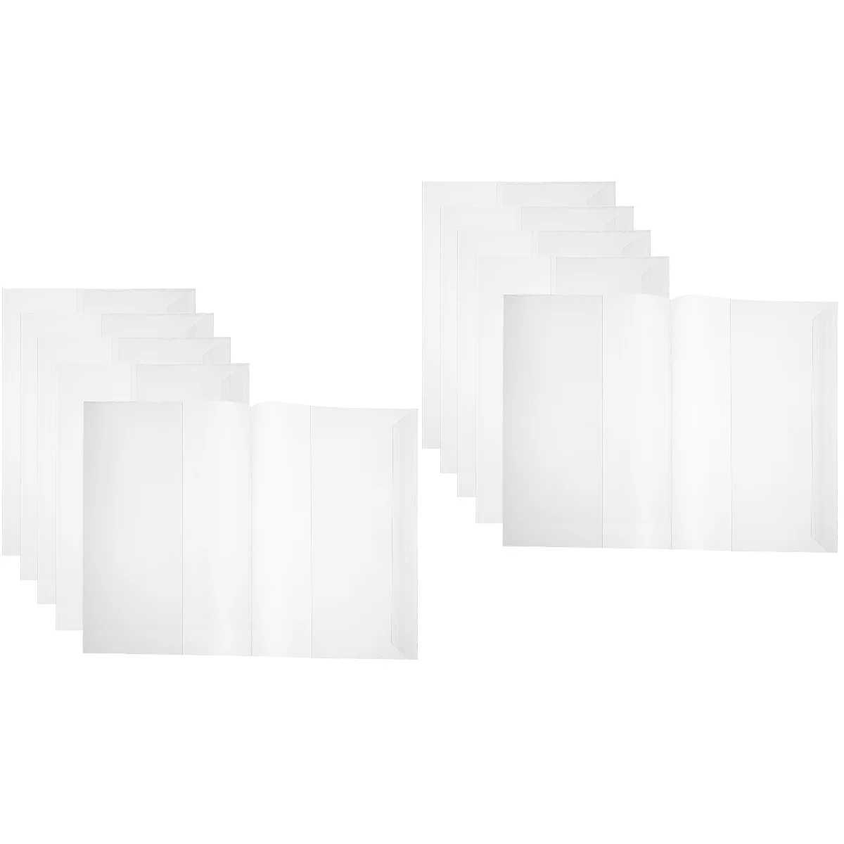 

10 Pcs Protective Cover Textbook PP Books The Bible Bookcase Slipcase Protection Student Holy children