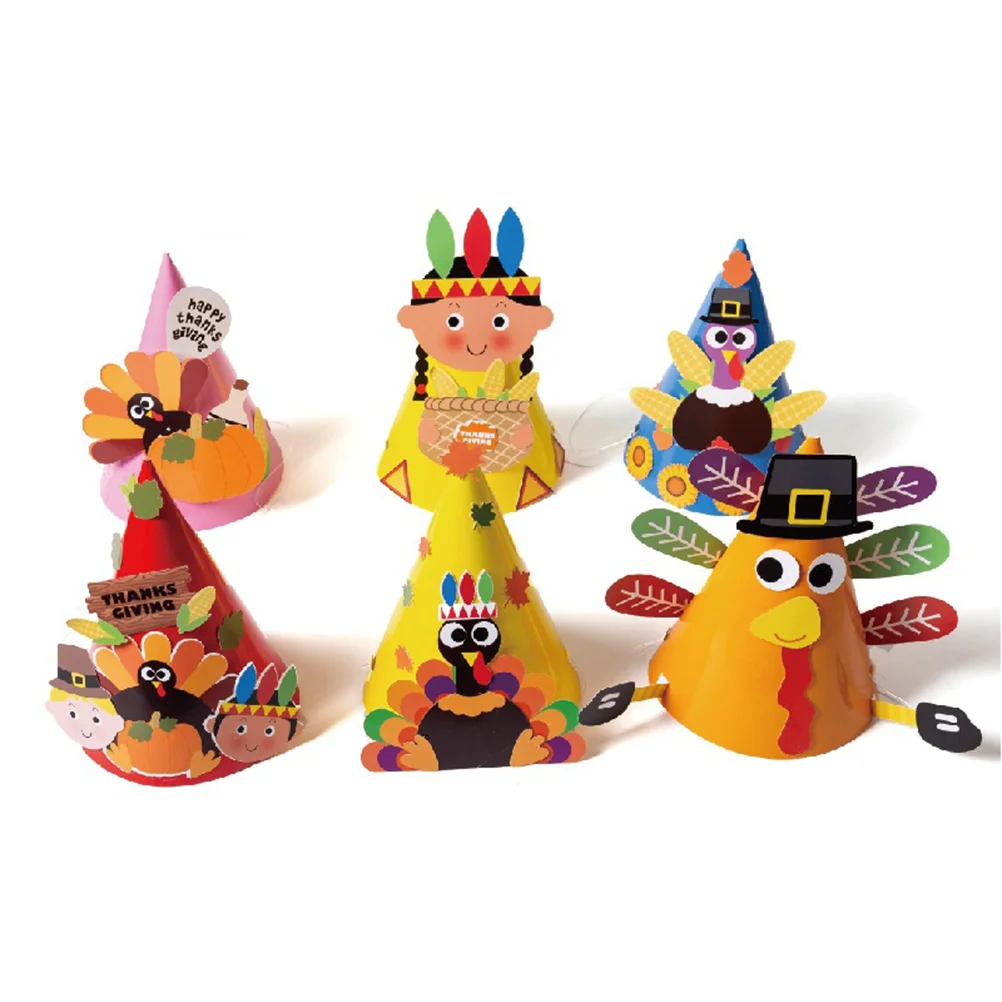 

6Pcs Thanksgiving Hat Chic Creative Party Supplies Decoration