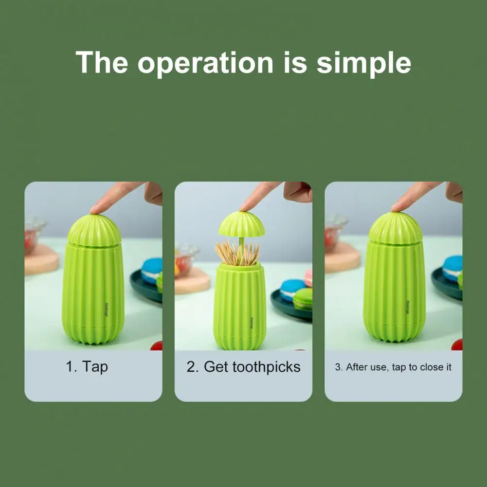 

Многоразовый симпатичный легко Заправляемый автоматический Органайзер Для Зубочисток с кактусами яркий цветной Держатель Для Зубочисток ...