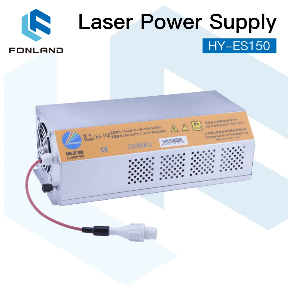 FONLAND 150-180W 150W HY-ES150 CO2 Laser Power Supply for CO2 Laser Engraving Cutting Machine ES Series