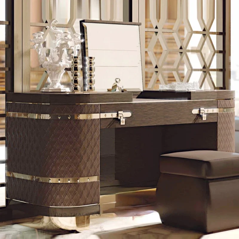 

Современный простой туалетный столик из массива дерева