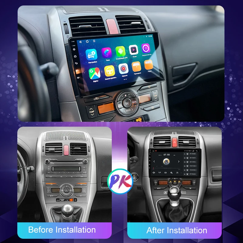 9-дюймовый 2-Din Android автомобильный стерео радио для Toyota Auris E150 2006-2012 мультимедийный