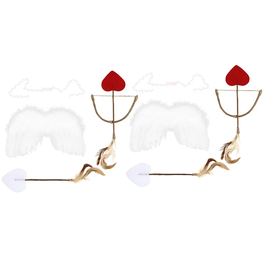 10 шт. костюм ангела с крыльями Купидона для девочек реквизит детской фотосессии