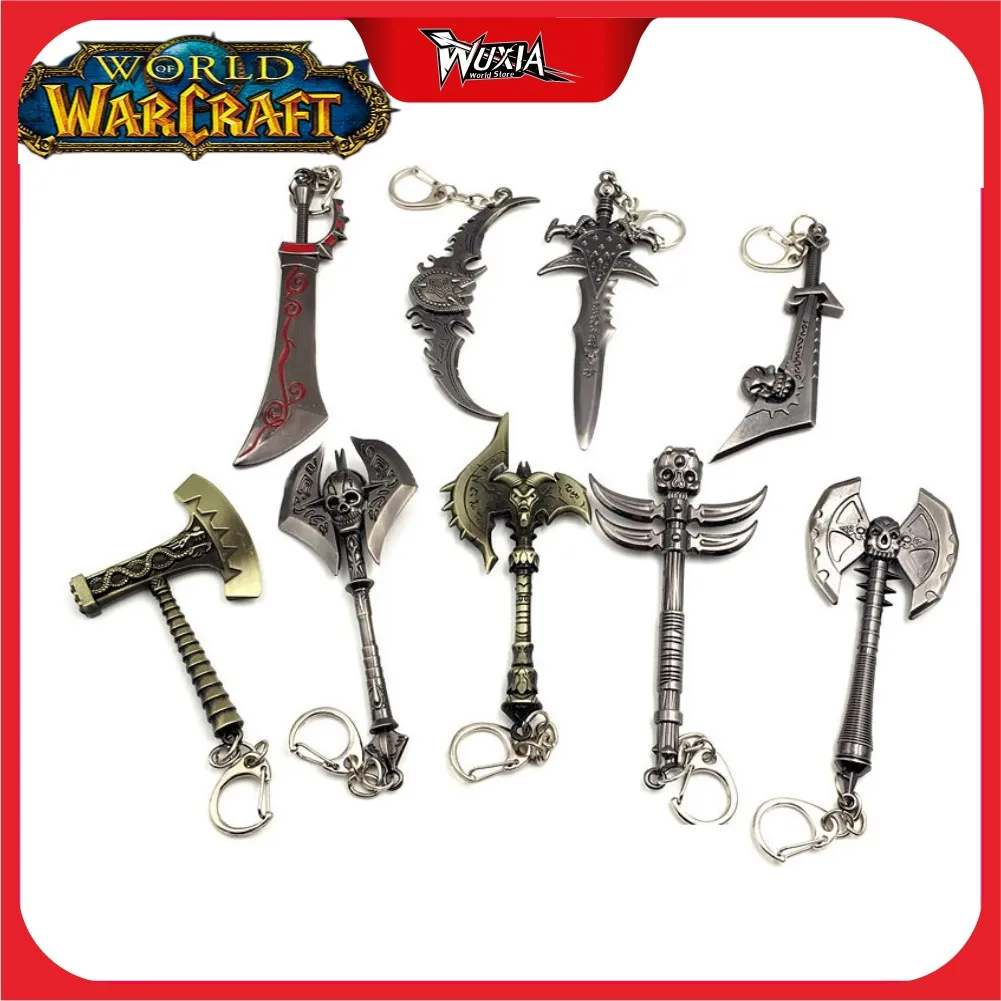 Various World Of Warcraft Lich King Frostmourne Alloy Sword Game Keychain Weapon Model Replica Toy For Kid Katana Christmas Gift