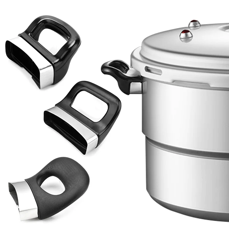 

2Pcs Black Pot Side Handles for Pressure Pan Cooker Steamer Sauce Pot Replacement Single Hole Short Side Handle Cookware Parts