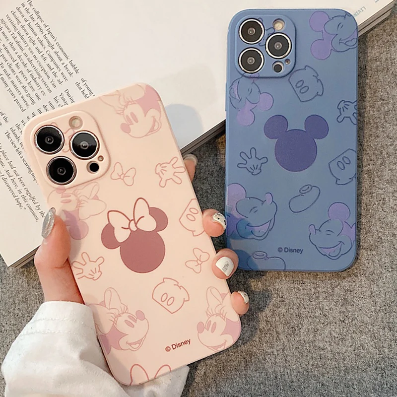 

Mickey Mouse Anime Phone Case For iPhone 11 12 13 Pro MAX 12 13 Mini 6 6S 7 8 Plus X XR XS MAX SE 2020 Soft Silicone Funda Back