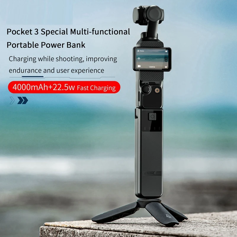 Зарядное устройство STARTRC для DJI Osmo Pocket 3 портативный внешний аккумулятор на 4000 мАч