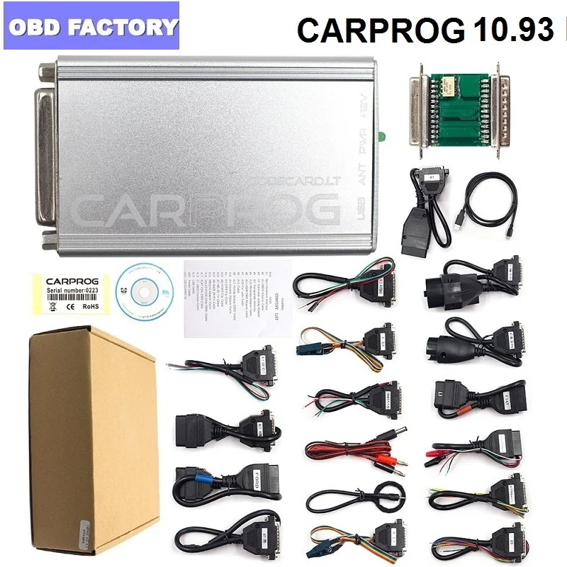 Carprog Online V8.21 полный адаптер для автомобиля Prog 10 93 с генератором ключей