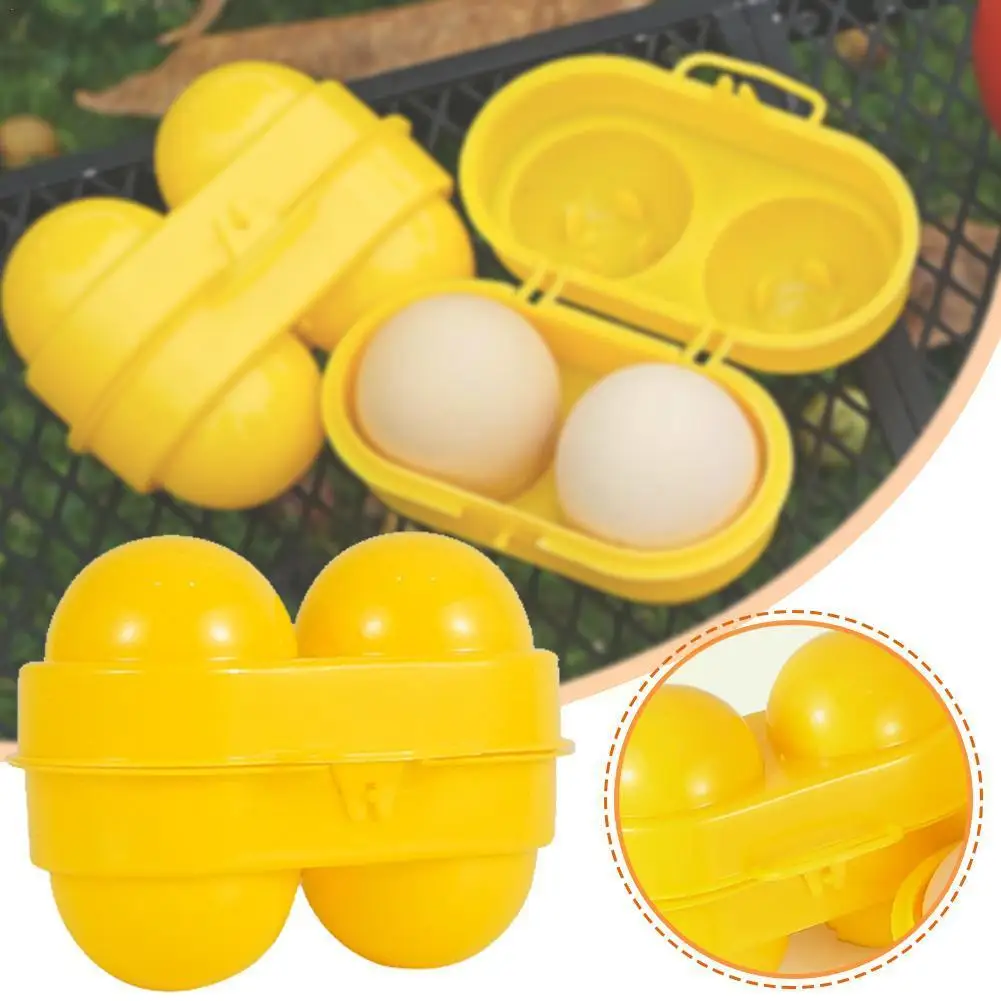 

Складная картонная коробка для яиц на открытом воздухе, 2 ячейки, портативная пластиковая коробка для хранения с защитой от повреждений, коробка для пикника, антинапорные яйца Y7H1