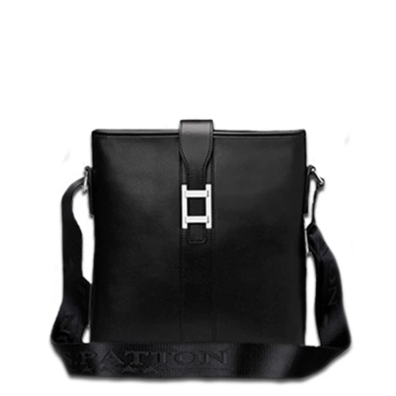 Men's Briefcase Shoulder Messenger Bag Men Leather 14 Inch Laptop Bag Men's Business Portable Meeting Leather Bags Messenger