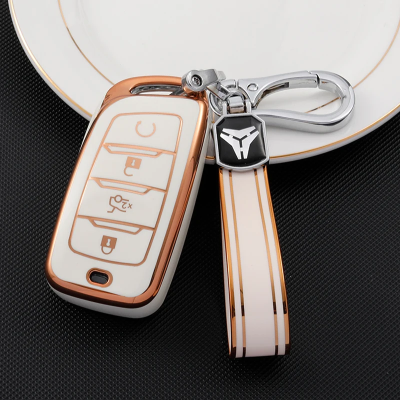 

Soft TPU Car Remote Key Case Cover Bag For Changan CS25 CS35Plus CS85 CS95 Shell Fob Holder Keychain Protector Accessories