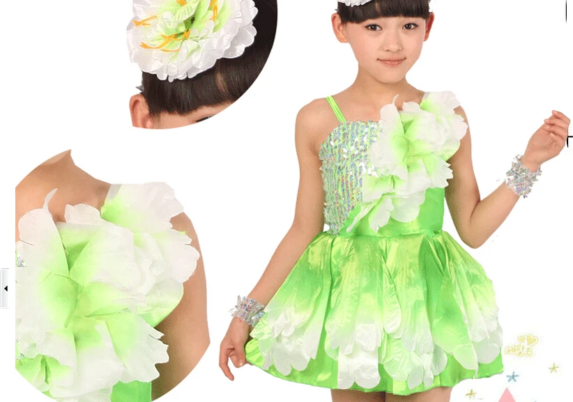 Милые цветочные Fringe этап платье для сцены детей Обувь девочек конкурс Костюмы