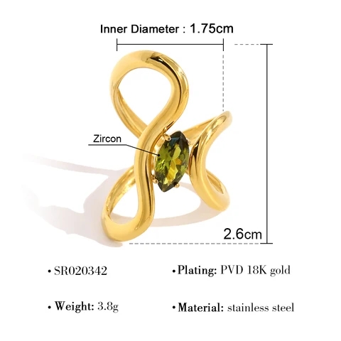 WILD & FREE Кольца из нержавеющей стали с позолотой 18K