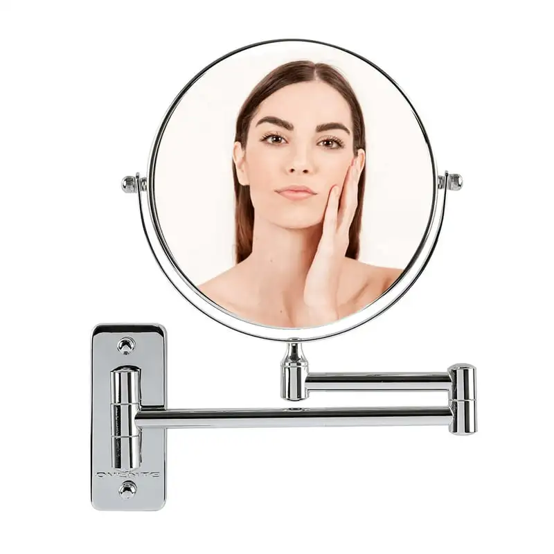 

Free Shipping 7" Wall Mount Makeup Mirror 1X & 10X Magnifier Vanity Décor Polished Chrome MNLFW70CH1X10X