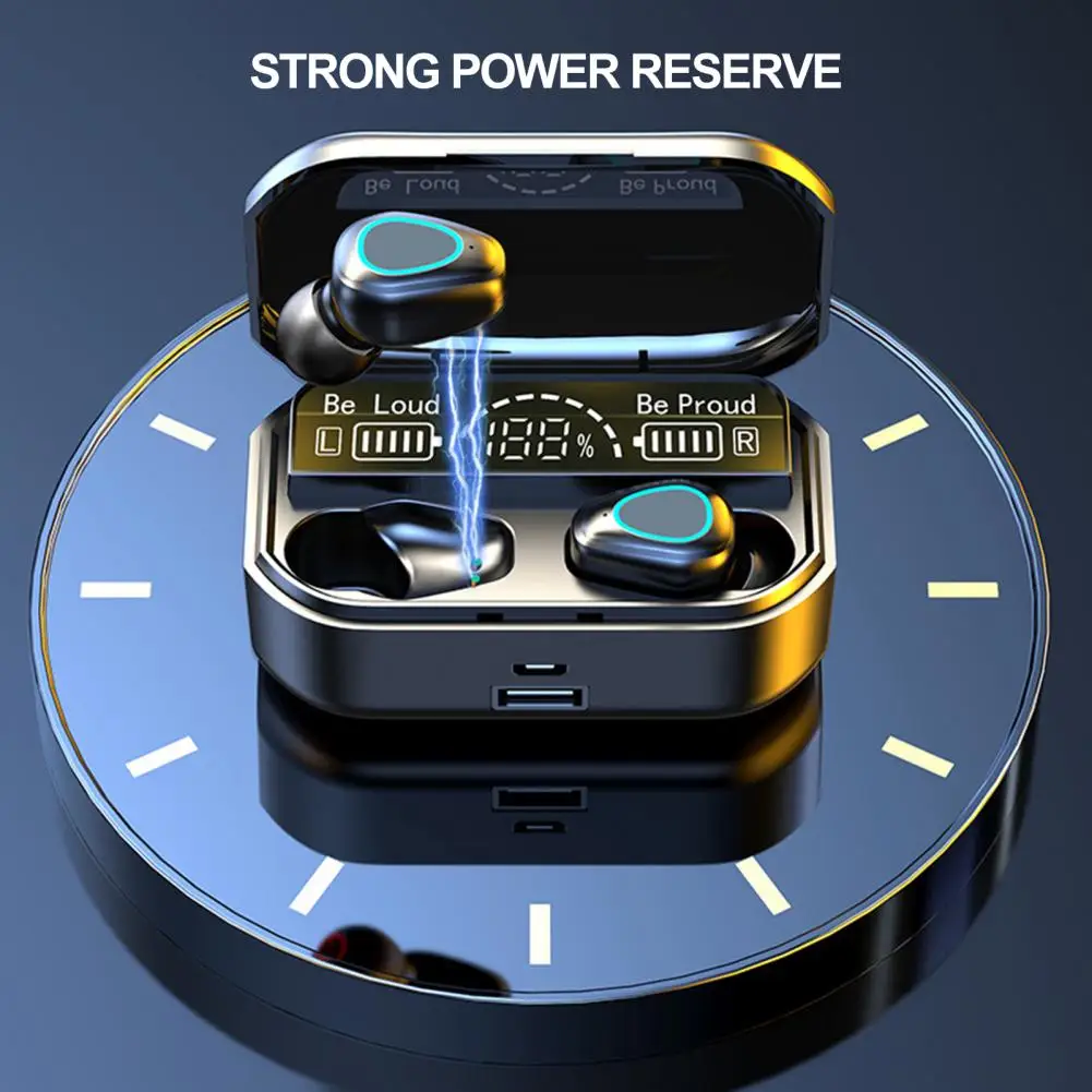 

Mega Bass Portable Bluetooth-compatible5.2 Dynamic Sports Earphone for Calling