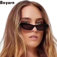 boyarn fashion cat eye small frame sunglasses fashion shades sunglasses womens bright black hip hop street photography cross
