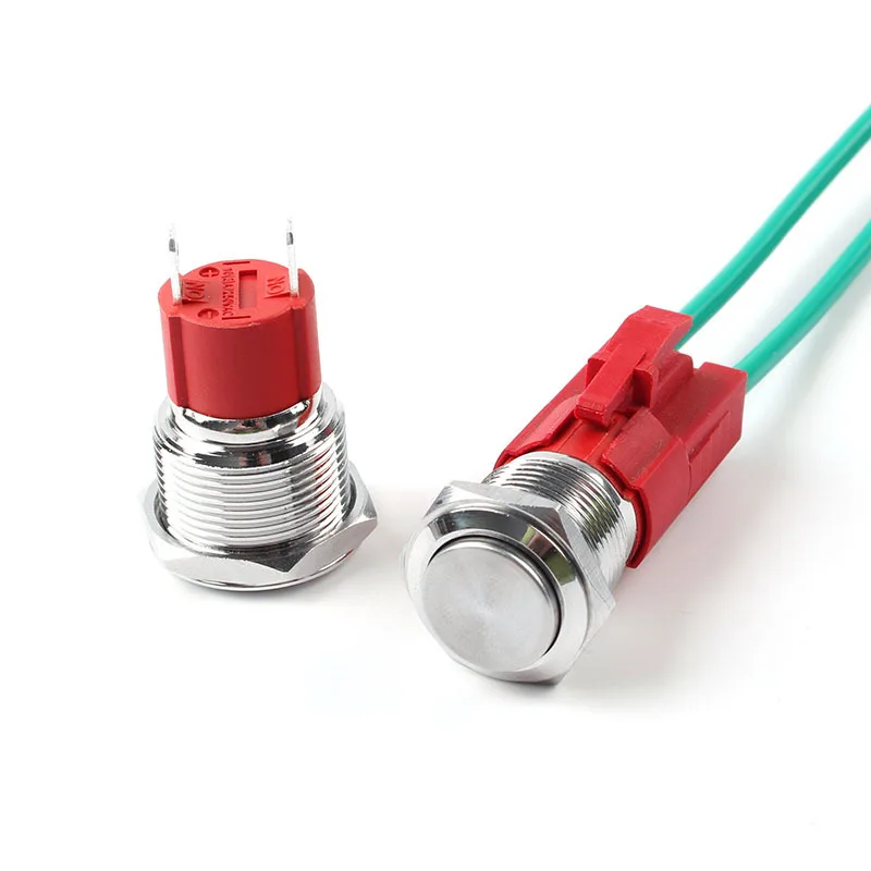 

Водонепроницаемый металлический кнопочный светильник ключатель, 16/19/22 мм, 10 А, яркий выключатель питания двигателя автомобиля, 5 В, 12 В, 24 В, 220 В, красный, синий