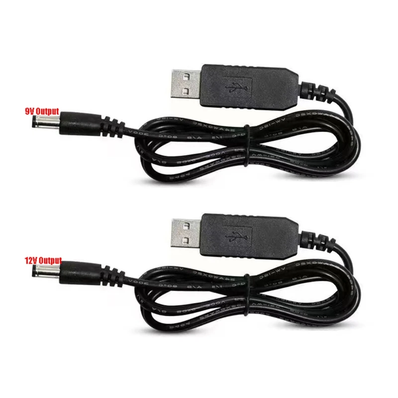 

USB Cable USB to for Dc 5.5x2.1mm Charging Cable Power Supply Cable Hole 5V to for Dc 9v/12v Boost Lines USB Cable Plug
