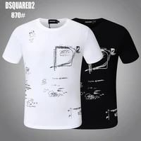 2022 new classic dsquared2 fashion trend advanced printing short sleeve harajuku graphic t shirts men clothing