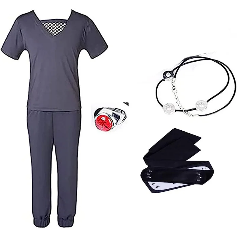 

Anime Uchiha Itachi Akatsuki Man Women Cosplay Costume T-Shirt Pants Customized Child Size