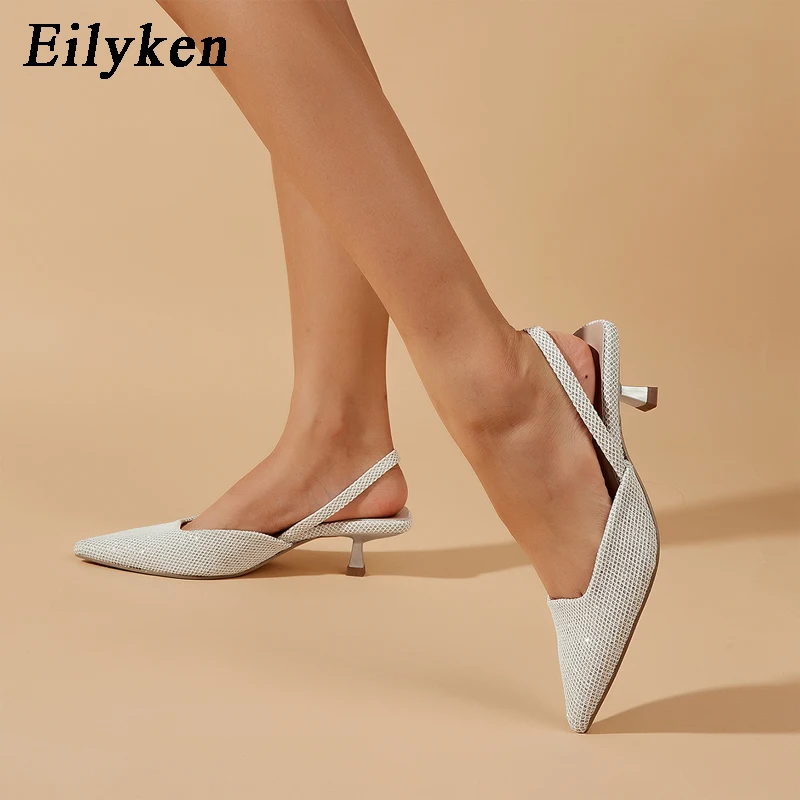 

Eilyken/Брендовые женские туфли-лодочки с острым носком и закрытым носком; Модные повседневные модельные туфли на тонком низком каблуке; Женск...