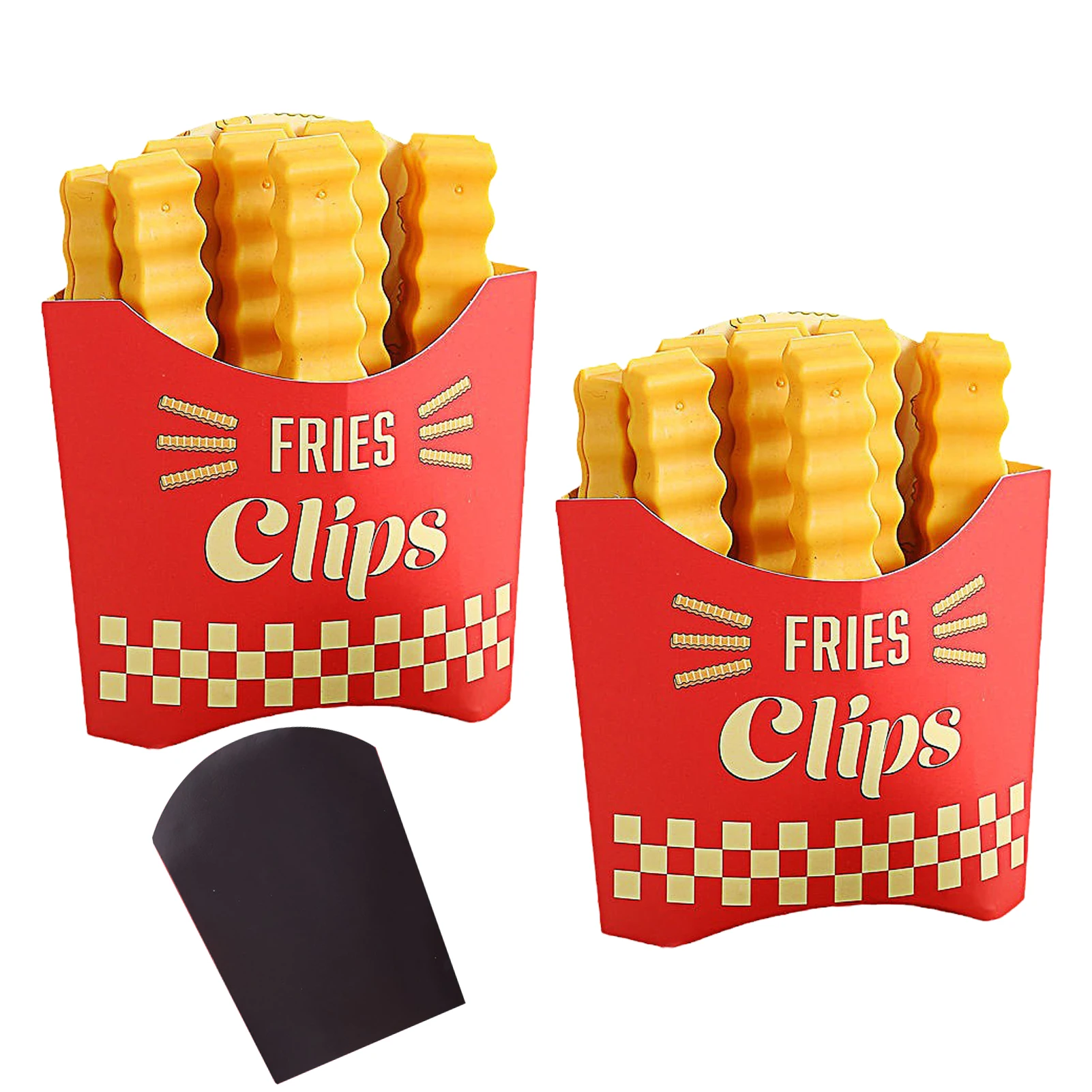 

24pcs Plastic Fresh Keeping Cupboard Refrigerator Snacks French Fries Kitchen Adsorption Magnetic Sticker Household Sealing Clip