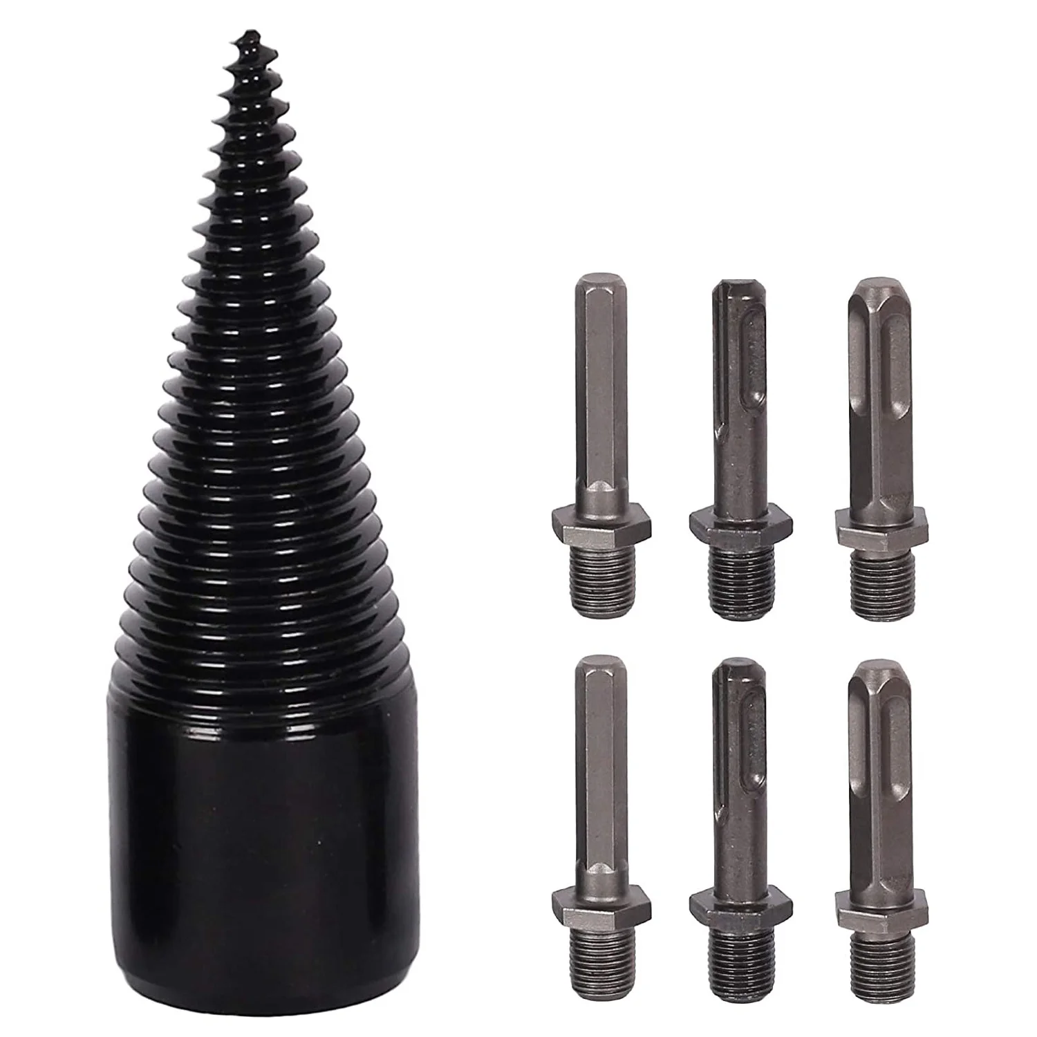 

Wood Splitter Firewood Drill Bit-Electric Split Drill 42Mm Screw Cracker Detachable Conical Drive