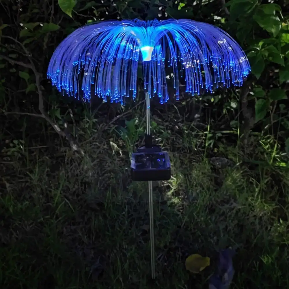 

Светодиодная лампа из оптической медузы, 7 цветов, на солнечной батарее, для украшения сада, водонепроницаемая меняющаяся уличная декоратив...